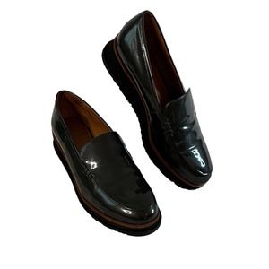 Franco Sarto Grey Patent Leather Loafer Women’s Size 8M